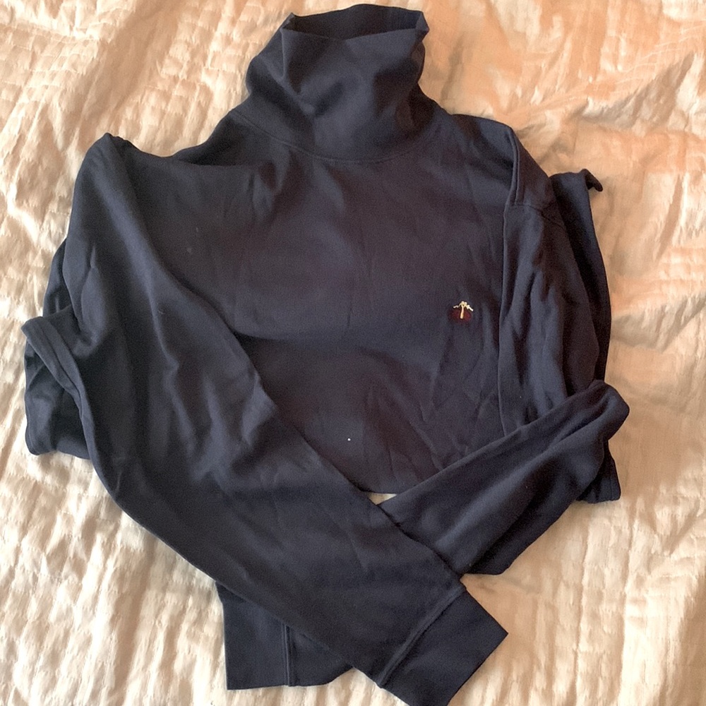 NAVY - men’s brooks brothers turtleneck - size XL - 100% cotton - like new!